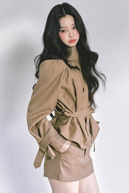 French Autumn Coat & Skirt Set-Up