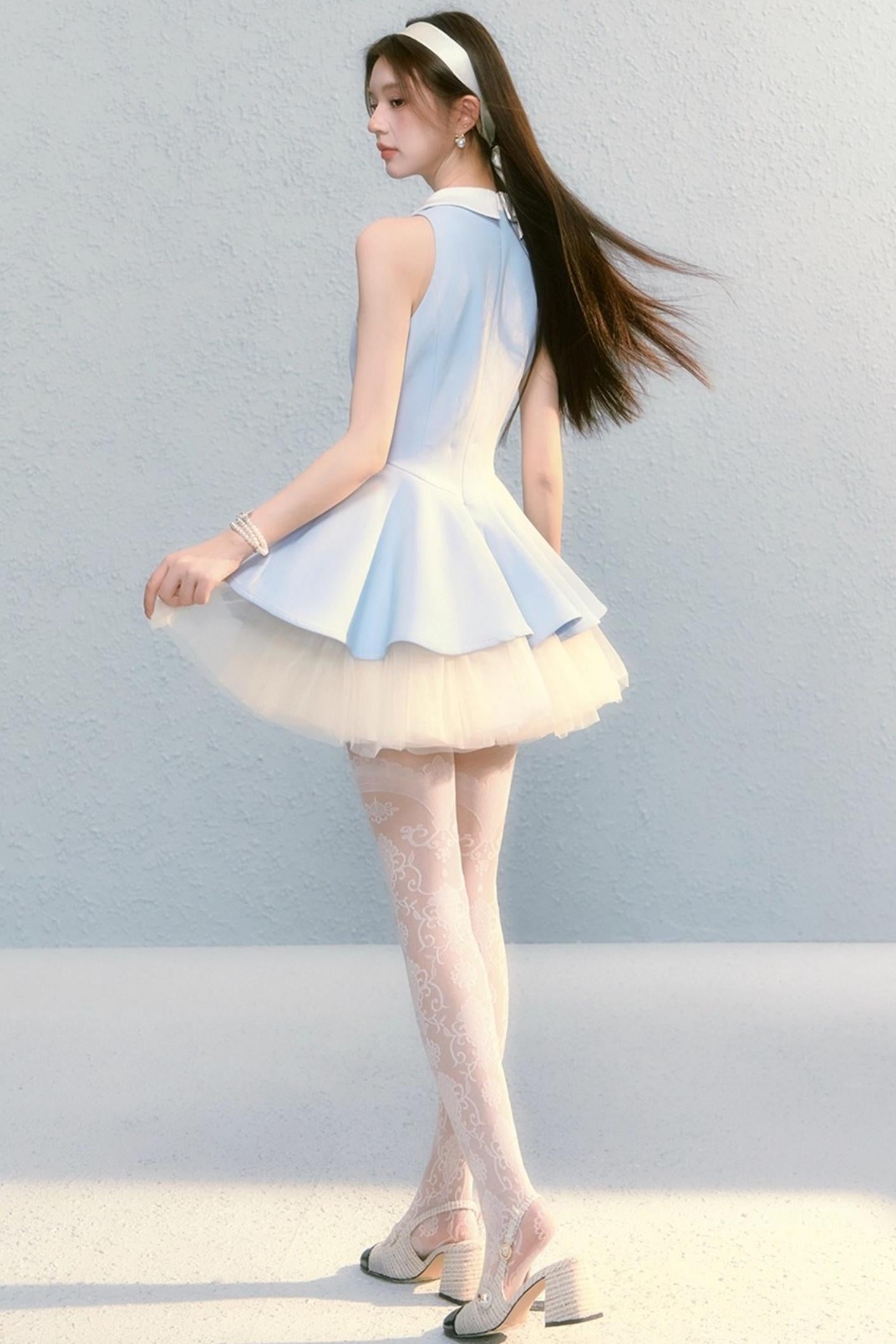 Fugitive Princess Mesh Panel Ballet Dress