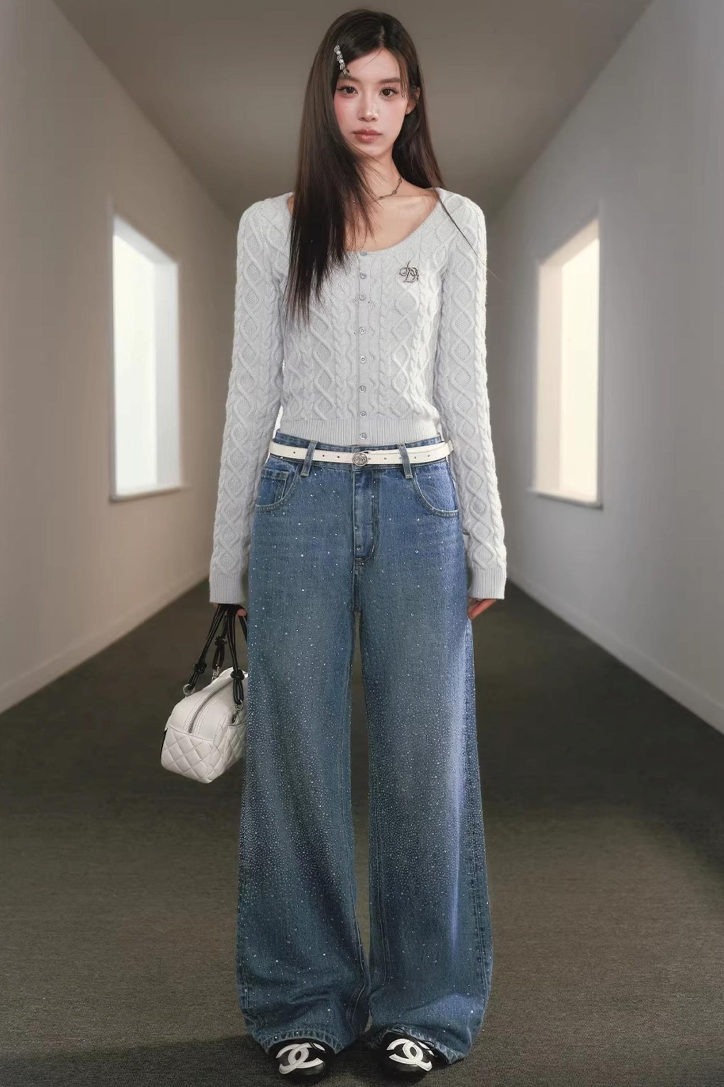 Starry Sky Rhinestone Jeans