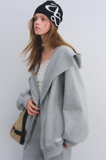 Hooded Zip-Up Jacket Set-Up