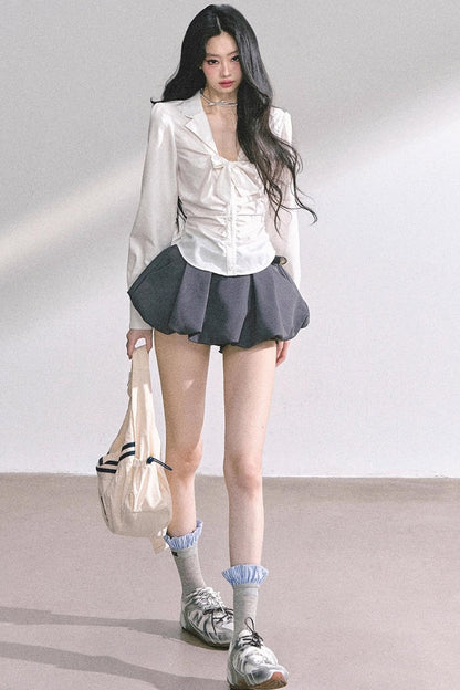 White Moonlight V-Neck Shirt