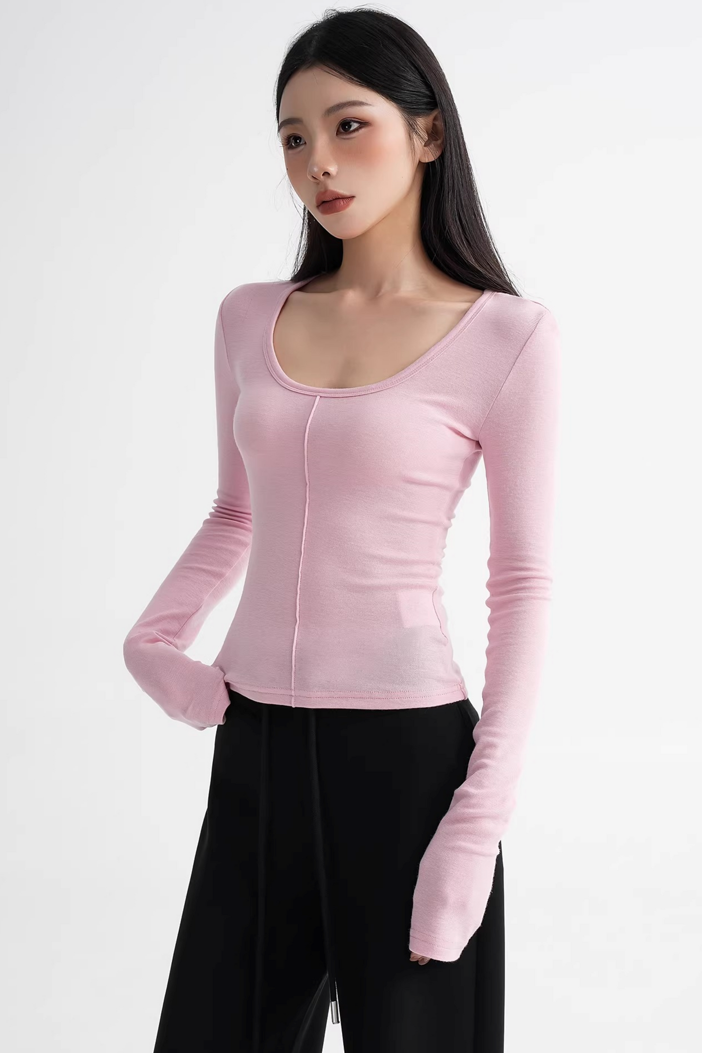 Wool Slim-Fit Stacked Top
