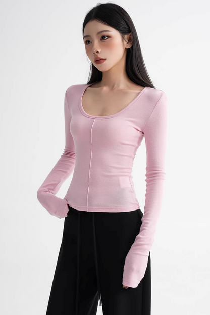 Wool Slim-Fit Stacked Top