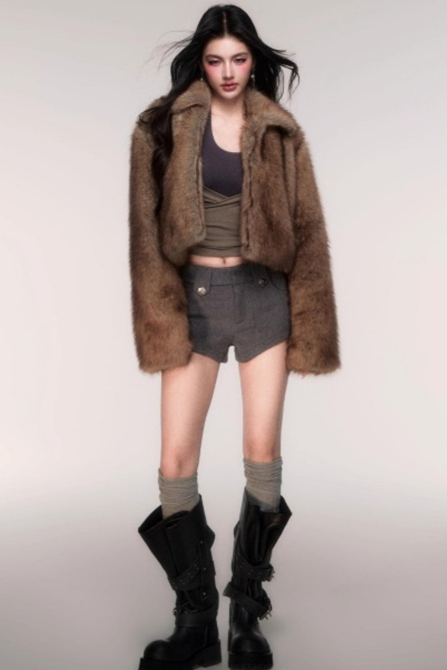 Comfortable Wool A-Line Shorts