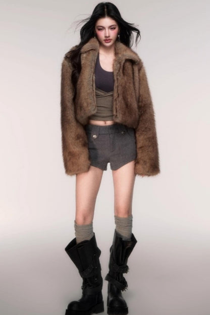 Comfortable Wool A-Line Shorts