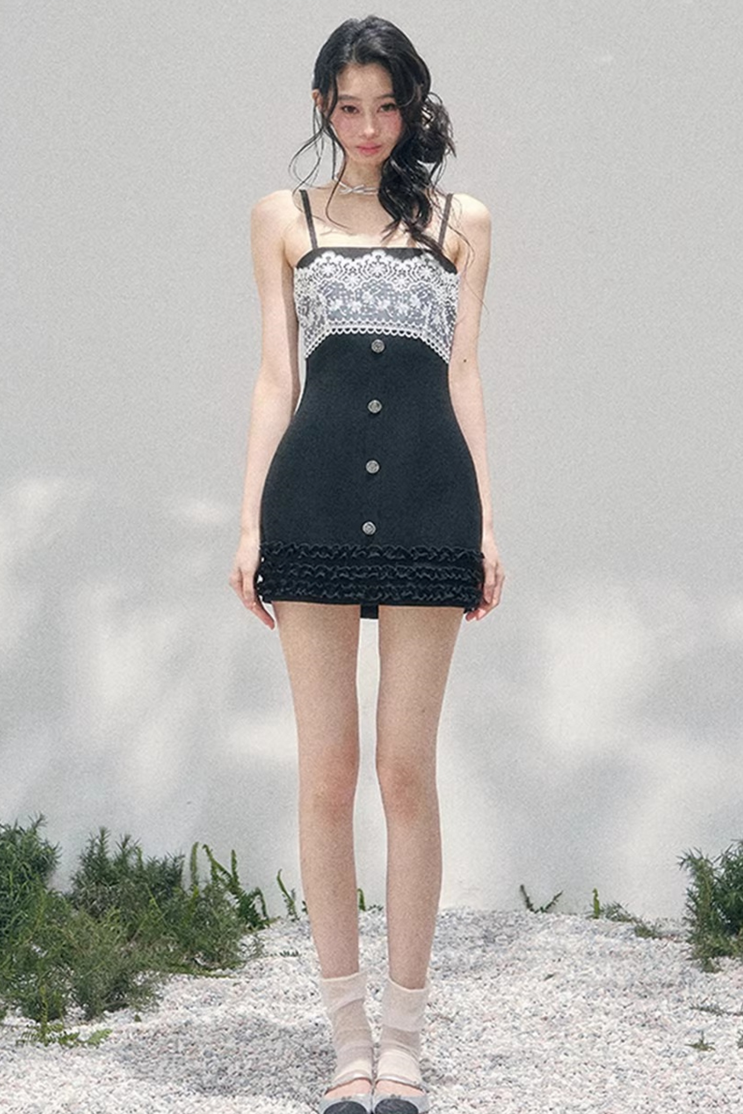 Night's Monologue Lace Dress