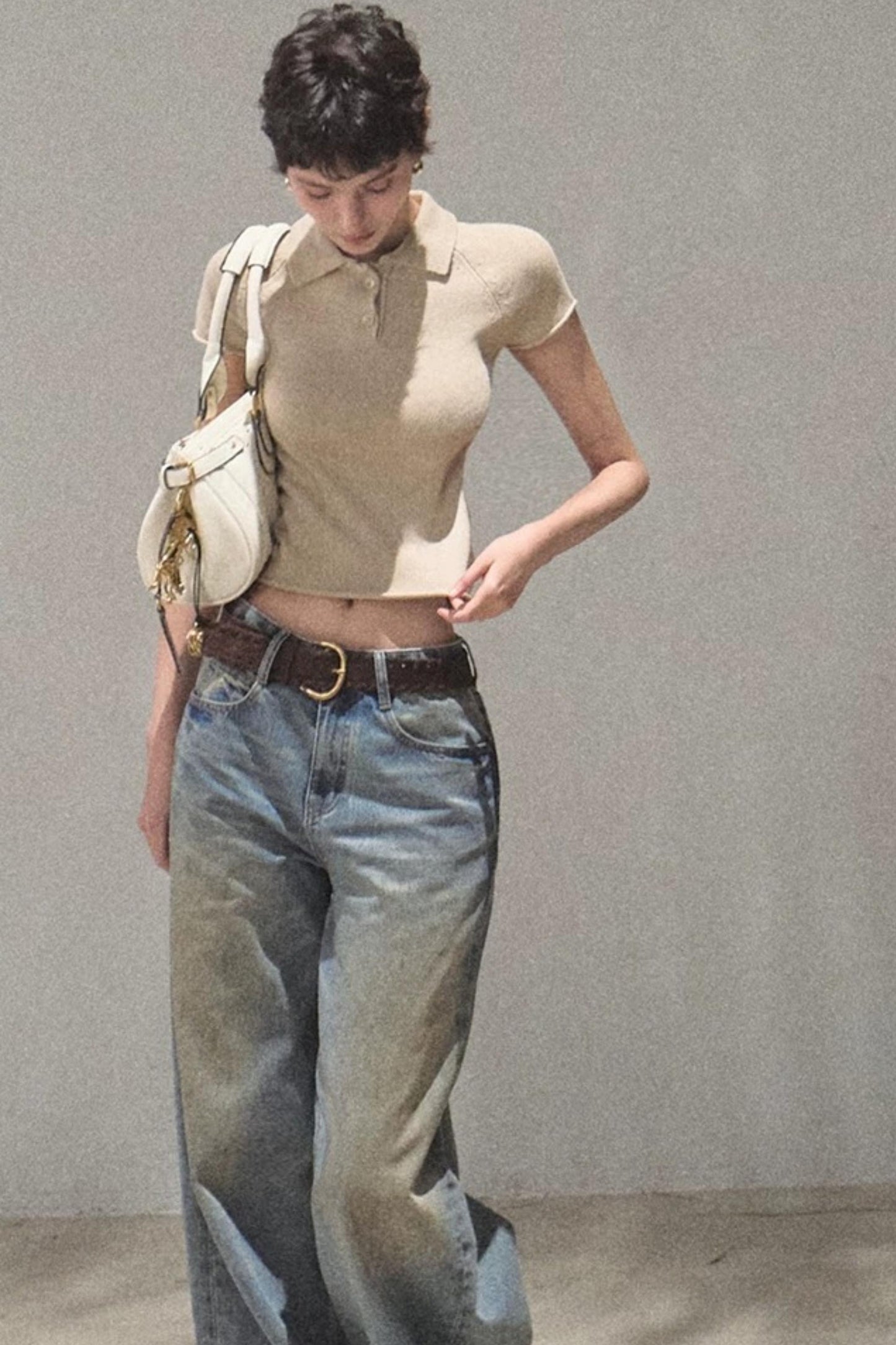 Vintage Hand-Painted Jeans Set