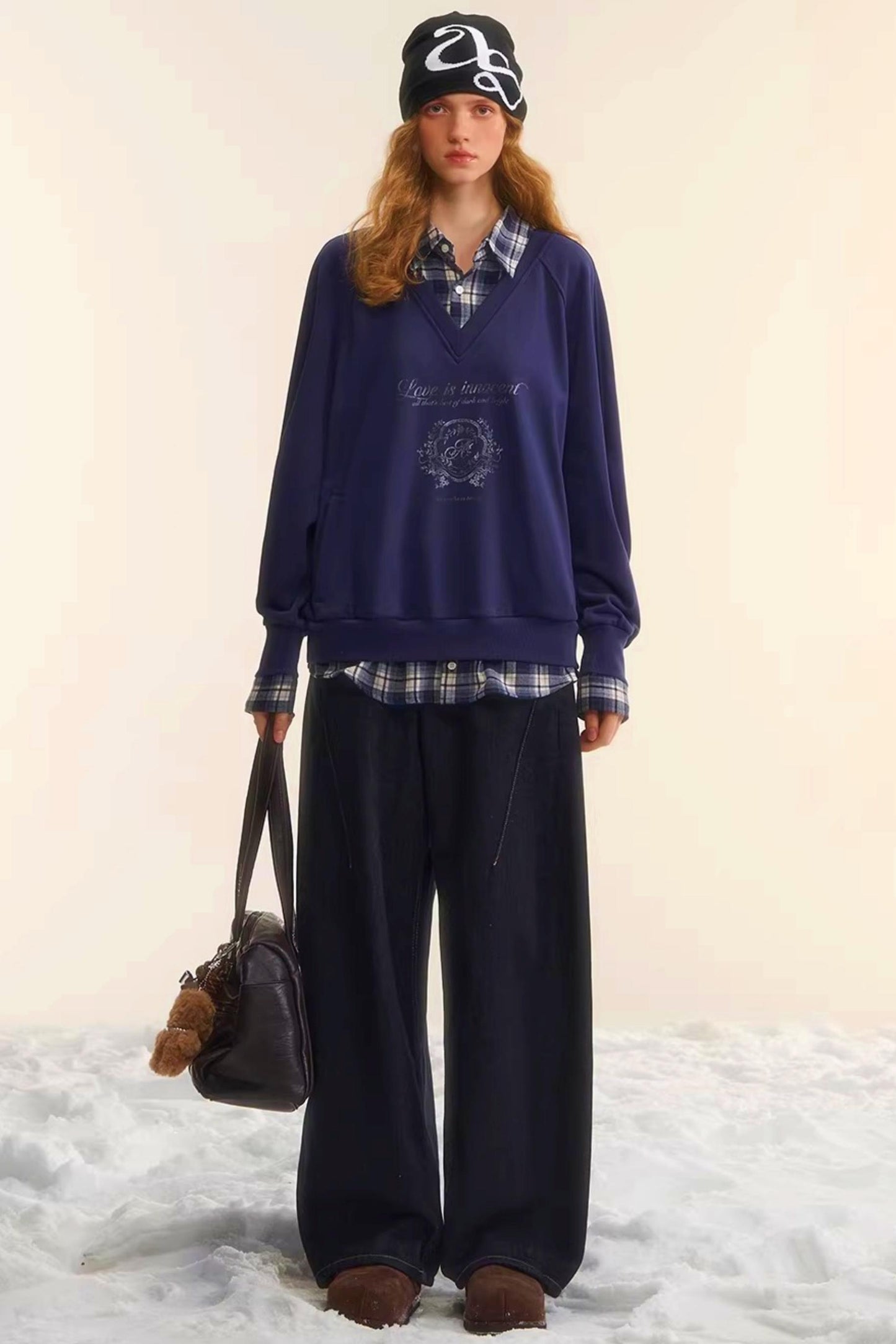 Brushed Distressed Retro Jeans