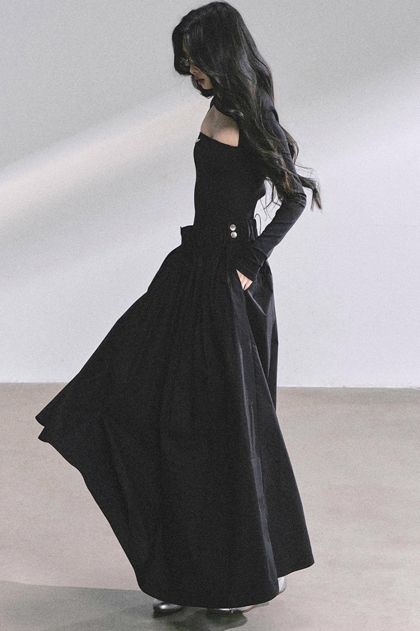 French Slimming Long Dress