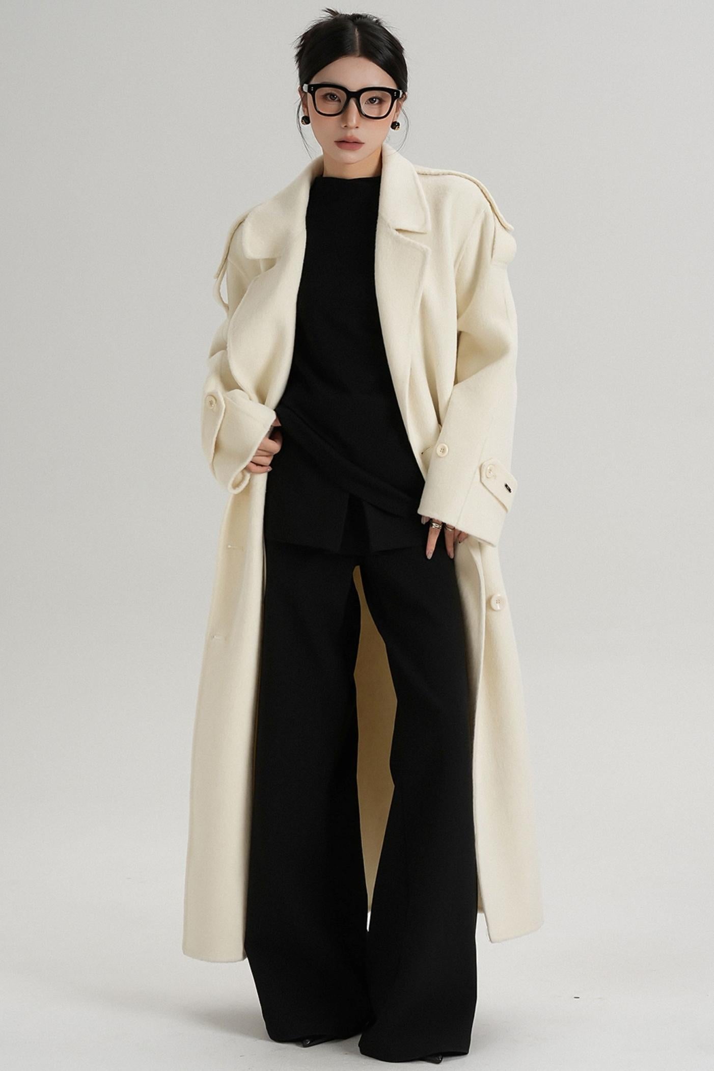 Premium Tailored Wool Blend Coat