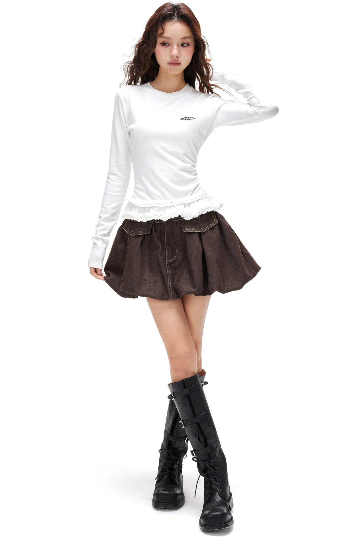 Floral Bud A-Line Skirt