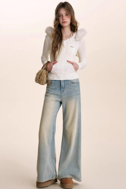 Plush Winter Fur Collar Sweater