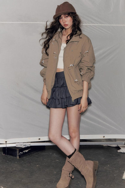 Autumn Cropped Flower Jacket