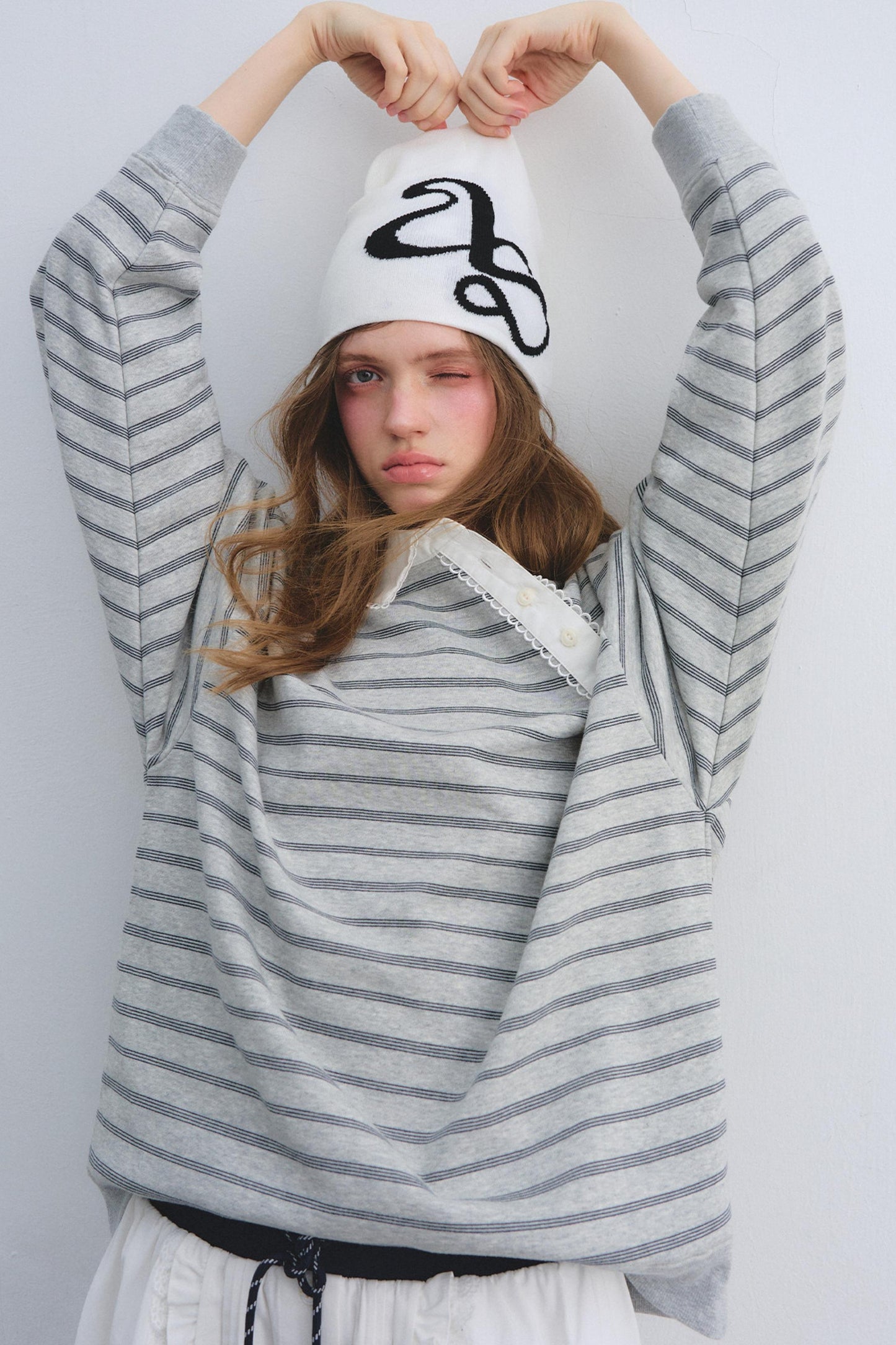 Retro Lace Collar Sweatshirt