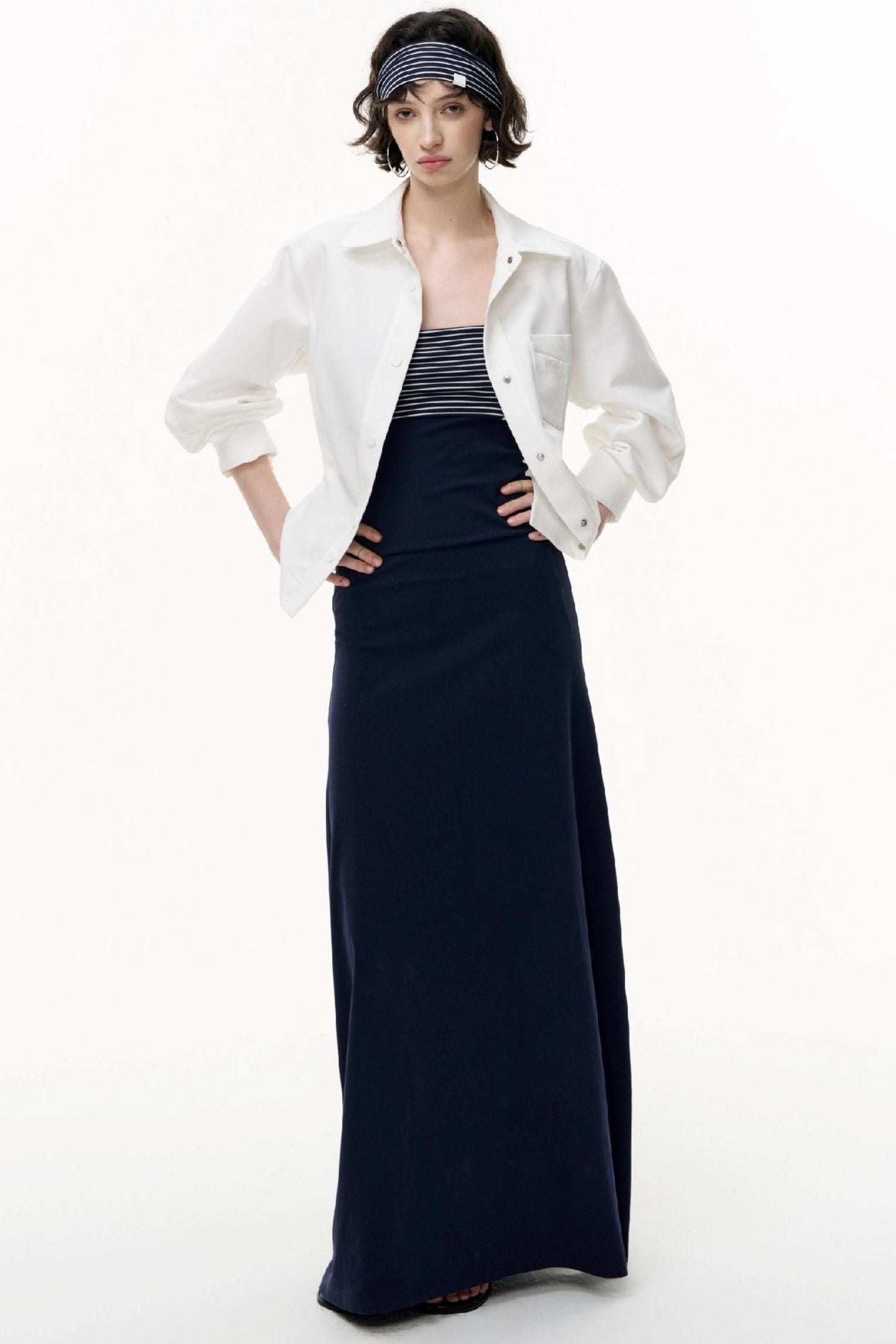 Tencel Waist Long Dress Set-Up