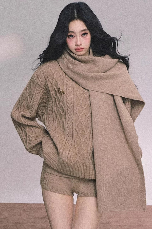 Zurich Knit Sweater Shorts Set-Up