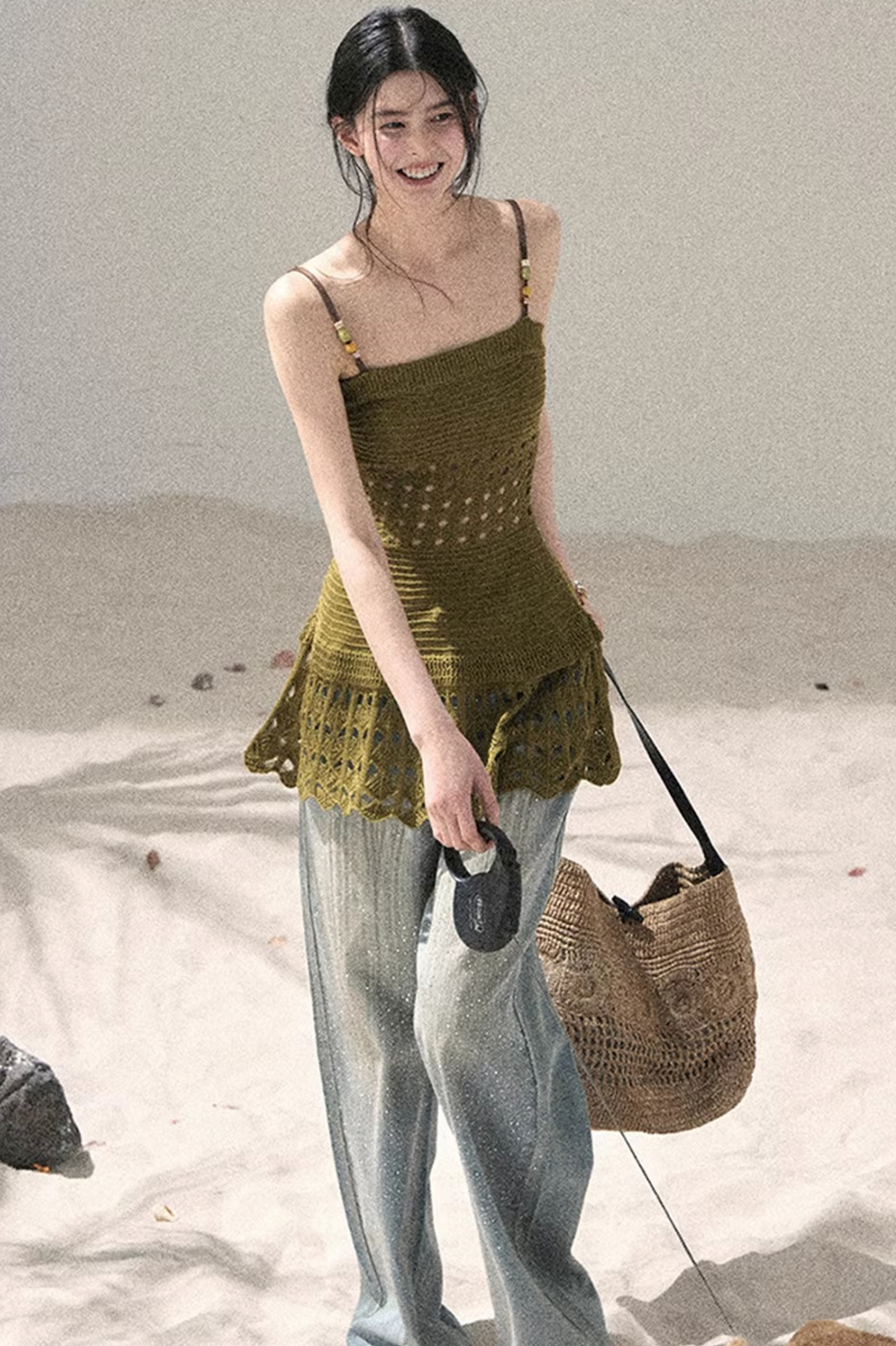 Knitted Hollow-Out Summer Top