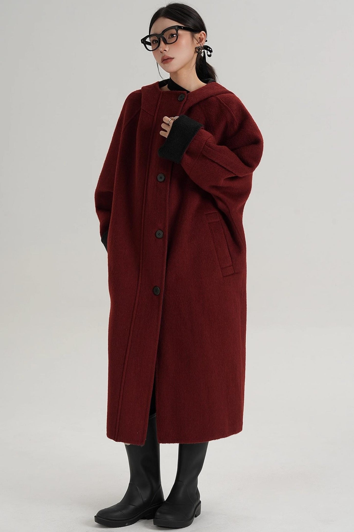 Temperament Long Wool Jacket