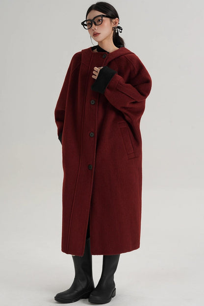 Temperament Long Wool Jacket