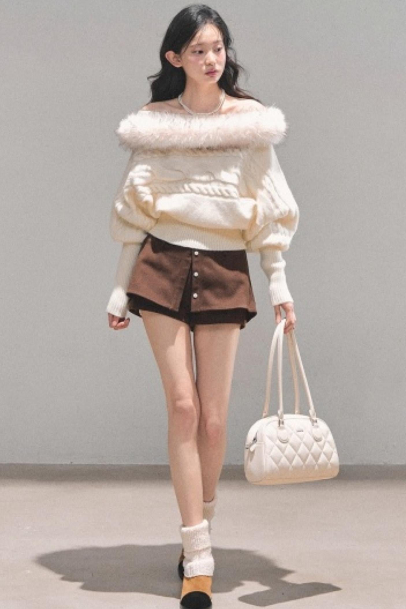 Tea Fragrance Mohair Sweater