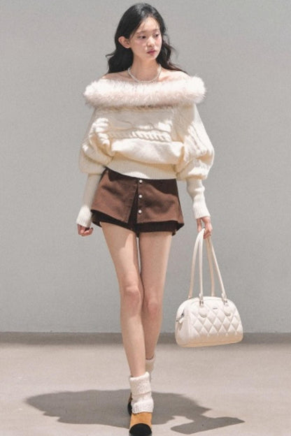 Tea Fragrance Mohair Sweater
