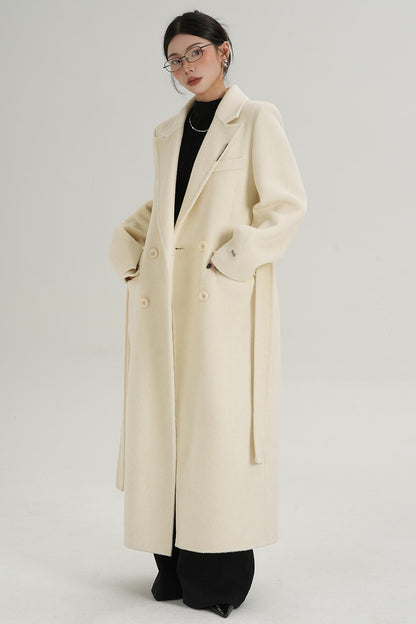 Wool Elegance Long Trench Coat