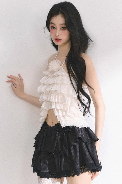 Floral Lace Bustier Skirt