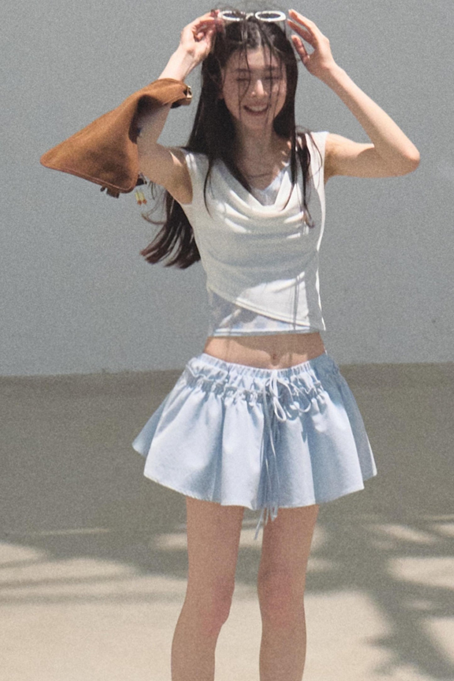 Embroidered Puffy A-Line Skirt