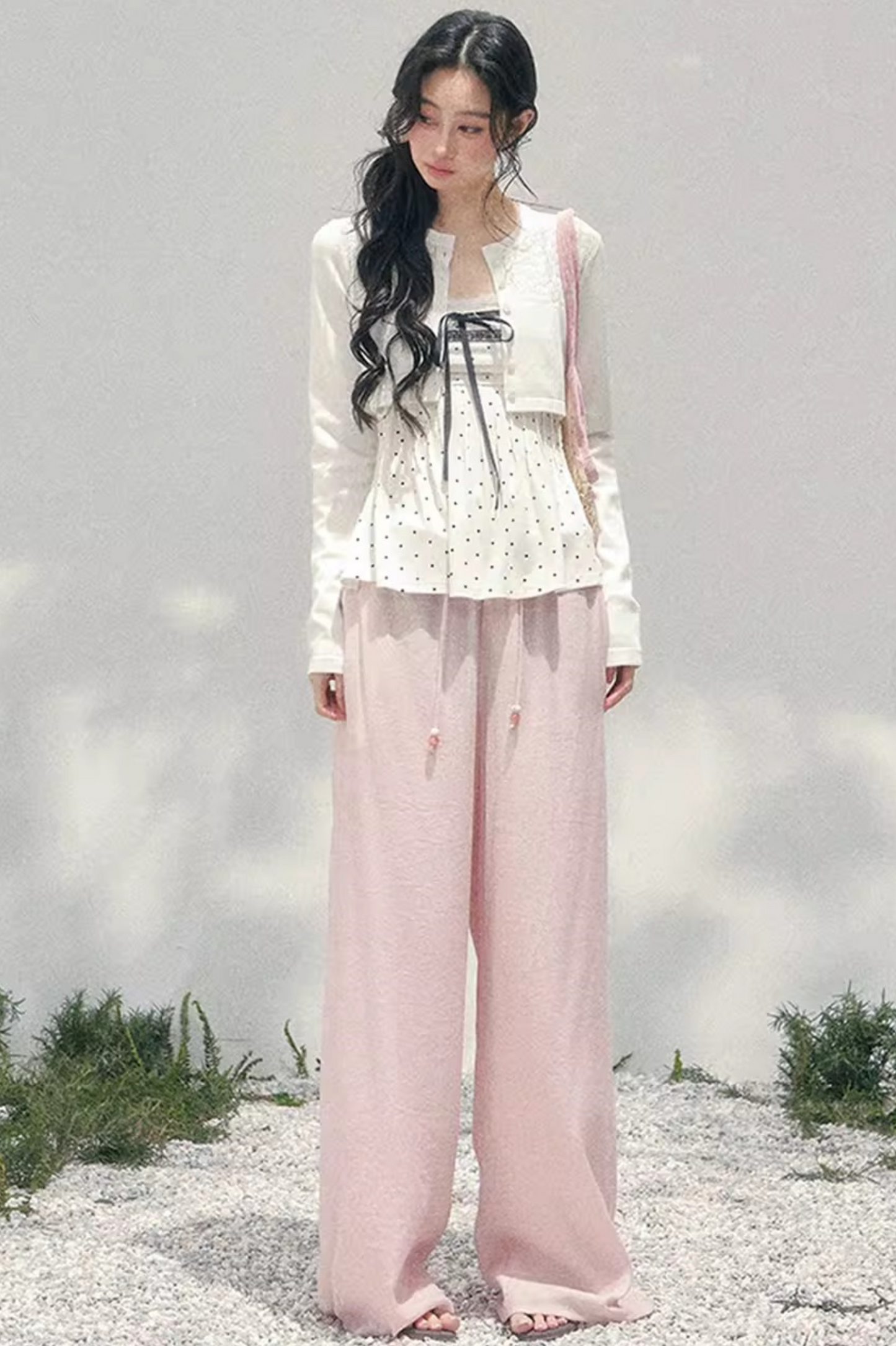 Polka Dot Lace Top Set-Up