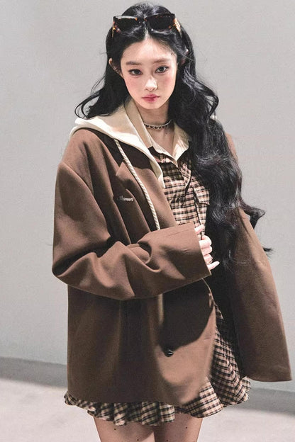 Minimalist Hooded Blazer