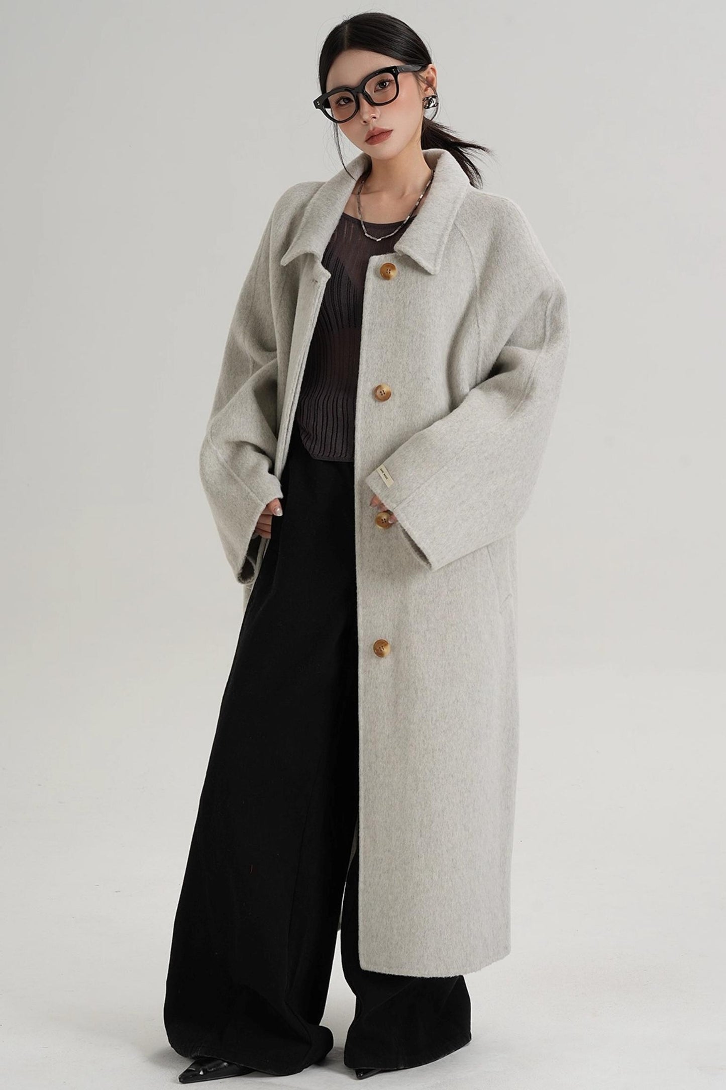 Temperament Wool Reversible Long Coat