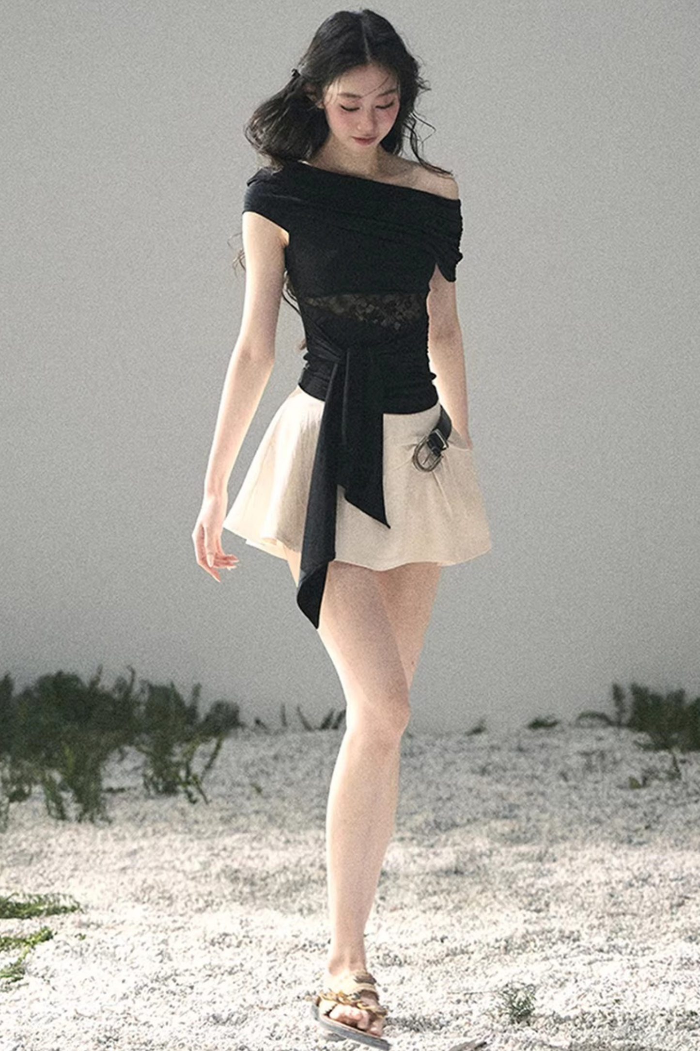 Asymmetrical Lace Top