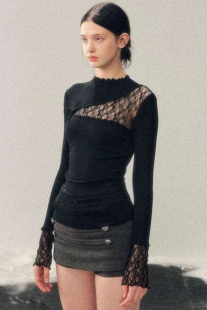 Woolen A-Line Skirt Pants