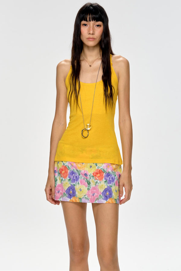 Yellow Cross Strap Cami