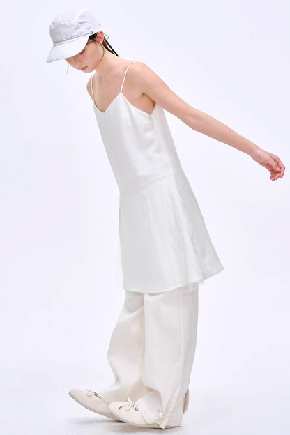 Lyocell Blend Color-Block Pants