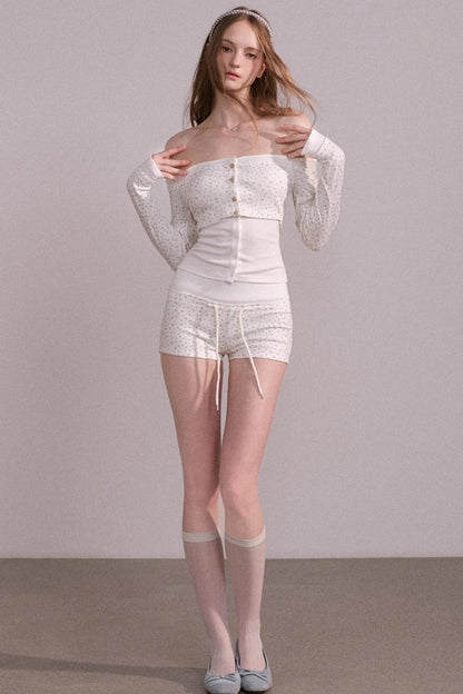 Autumn Floral Knitted Tops Set-Up