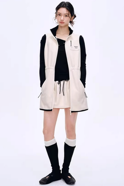 High-Gloss Two-Tone Slouch Socks