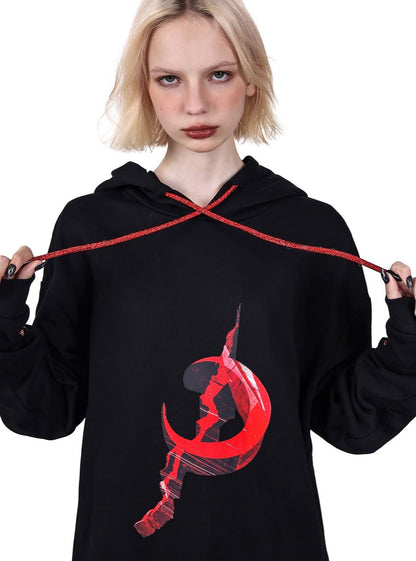 Hat Rope Hooded Sweatshirt Coat