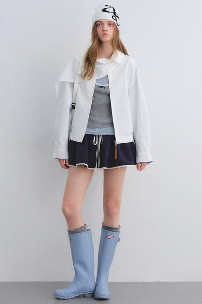 Detachable Shawl Collar Flight Jacket