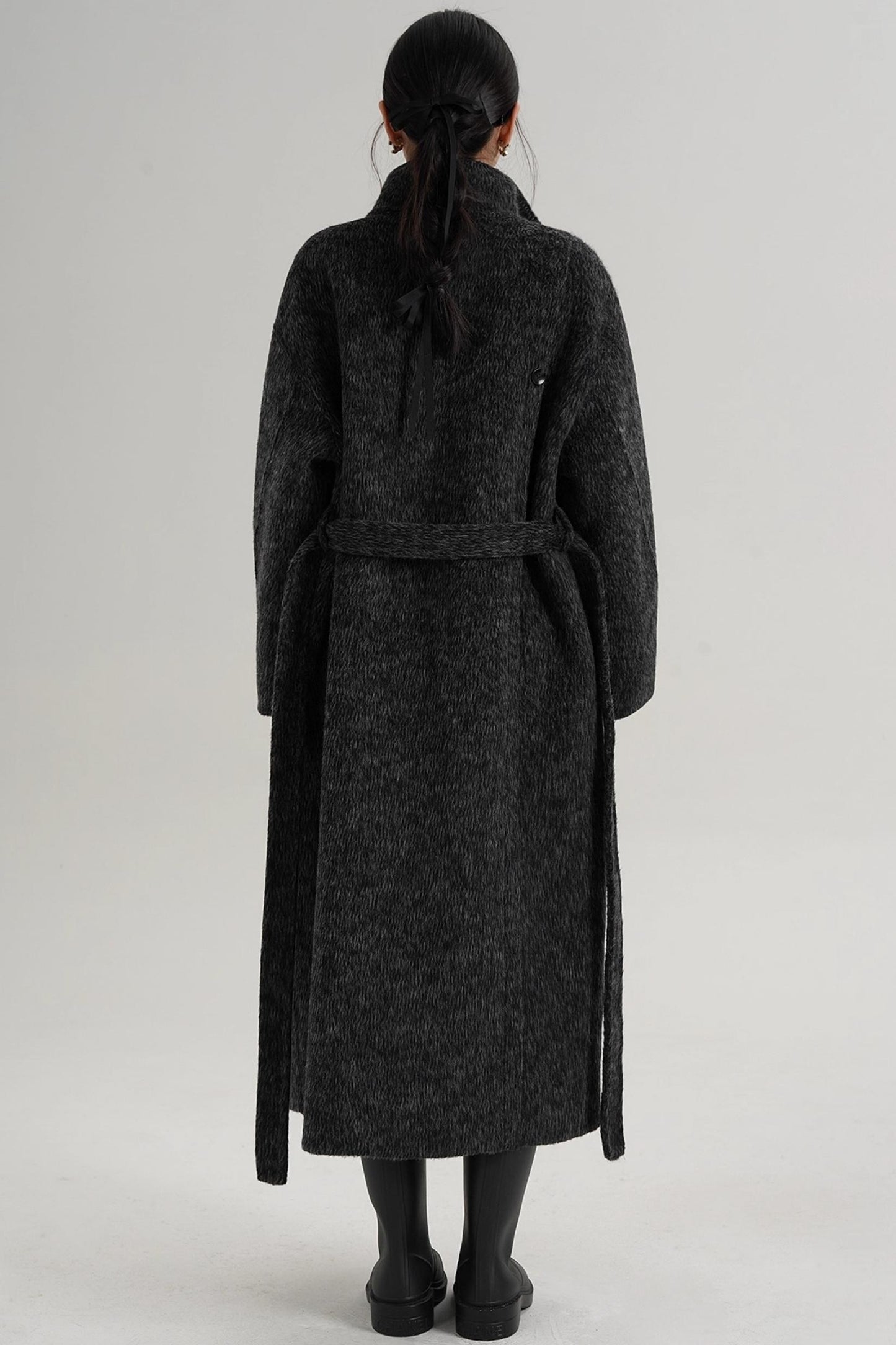 Elegant High-Neck Wool Coat
