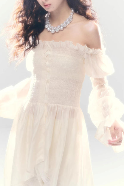 Misty French Ruched Dress