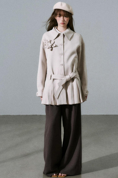 Forest Tencel Wool Trench Coat