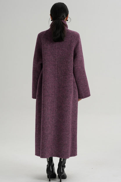 Minimalist Long Reversible Wool Coat