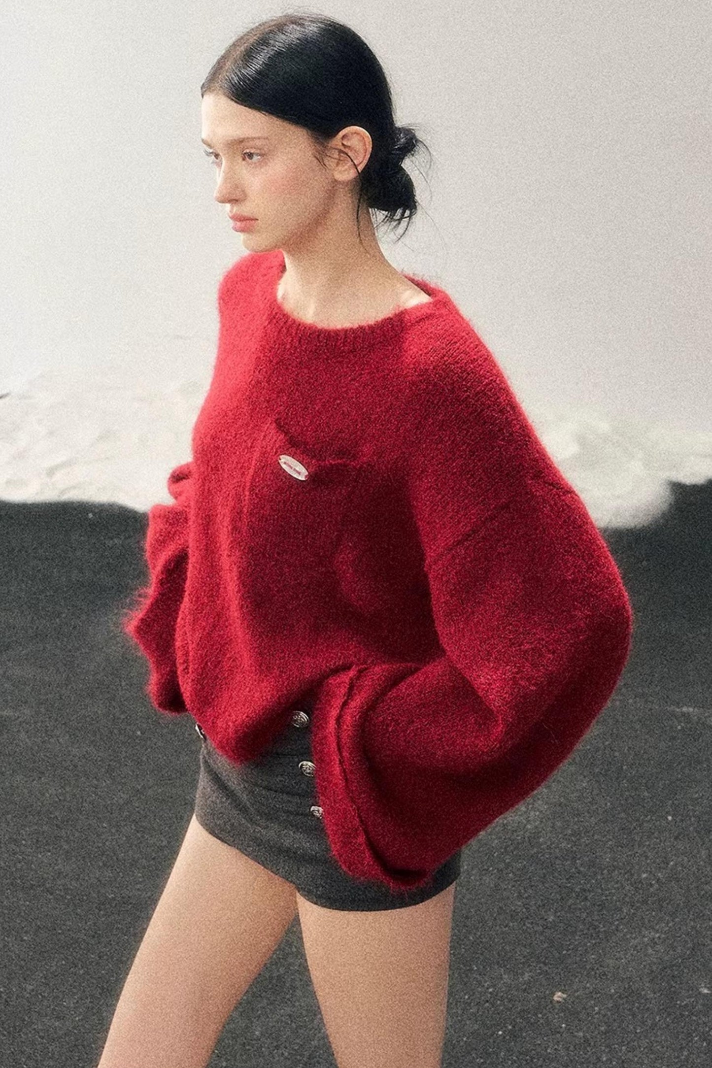 Winter Mohair Red Sweater