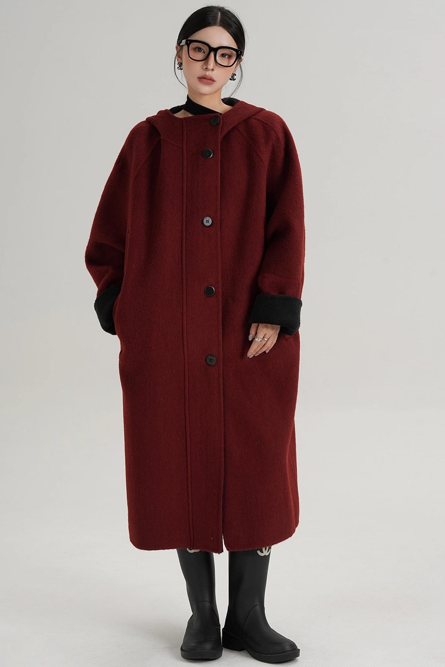 Temperament Long Wool Jacket