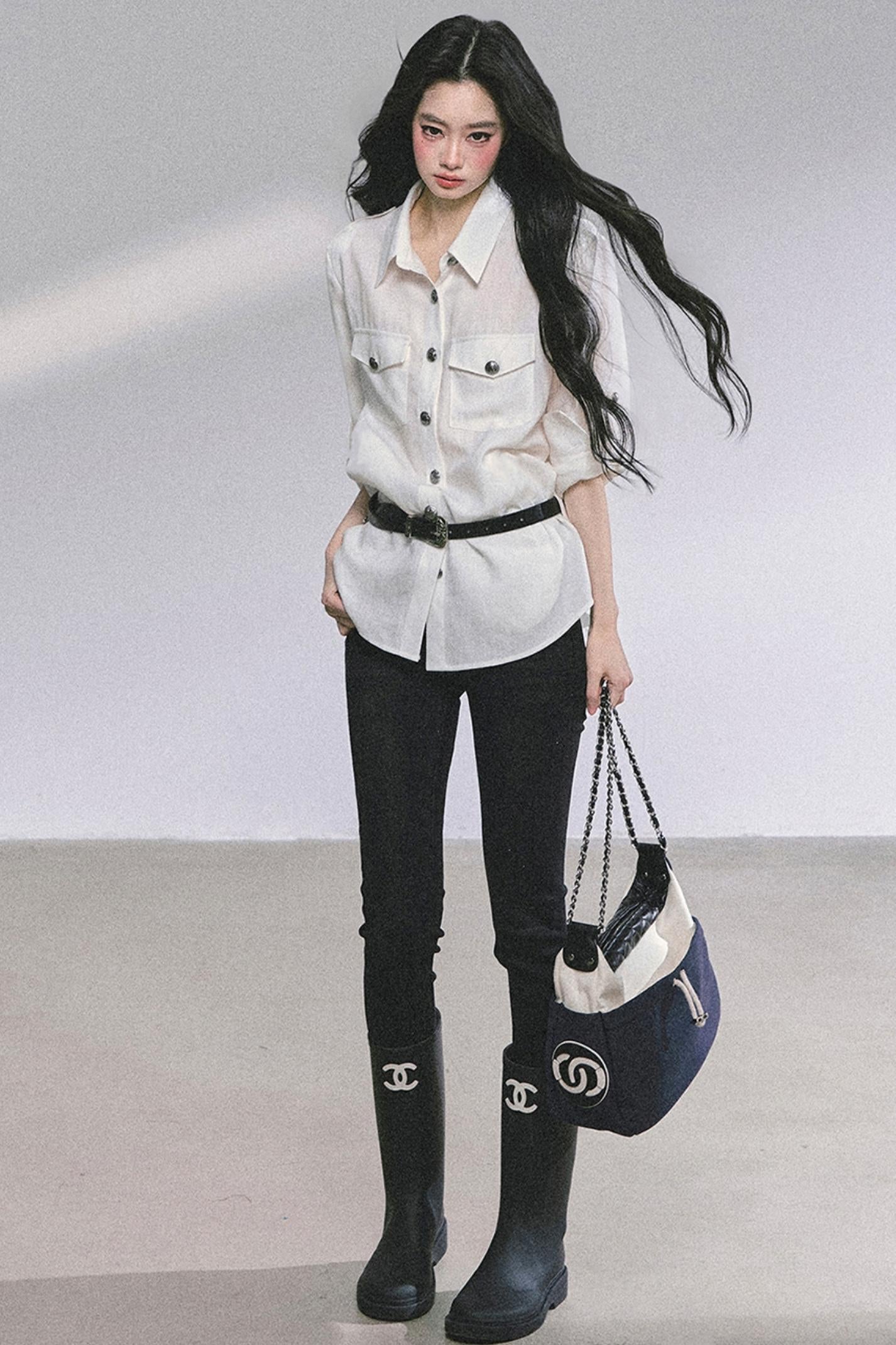 Autumn White Polo Shirt & Pants Set-Up