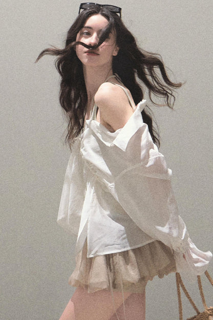 Floral Peplum Culottes Skirt Set