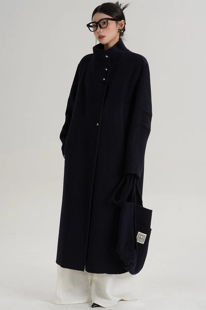 Temperament Stand-Up Woolen Coat