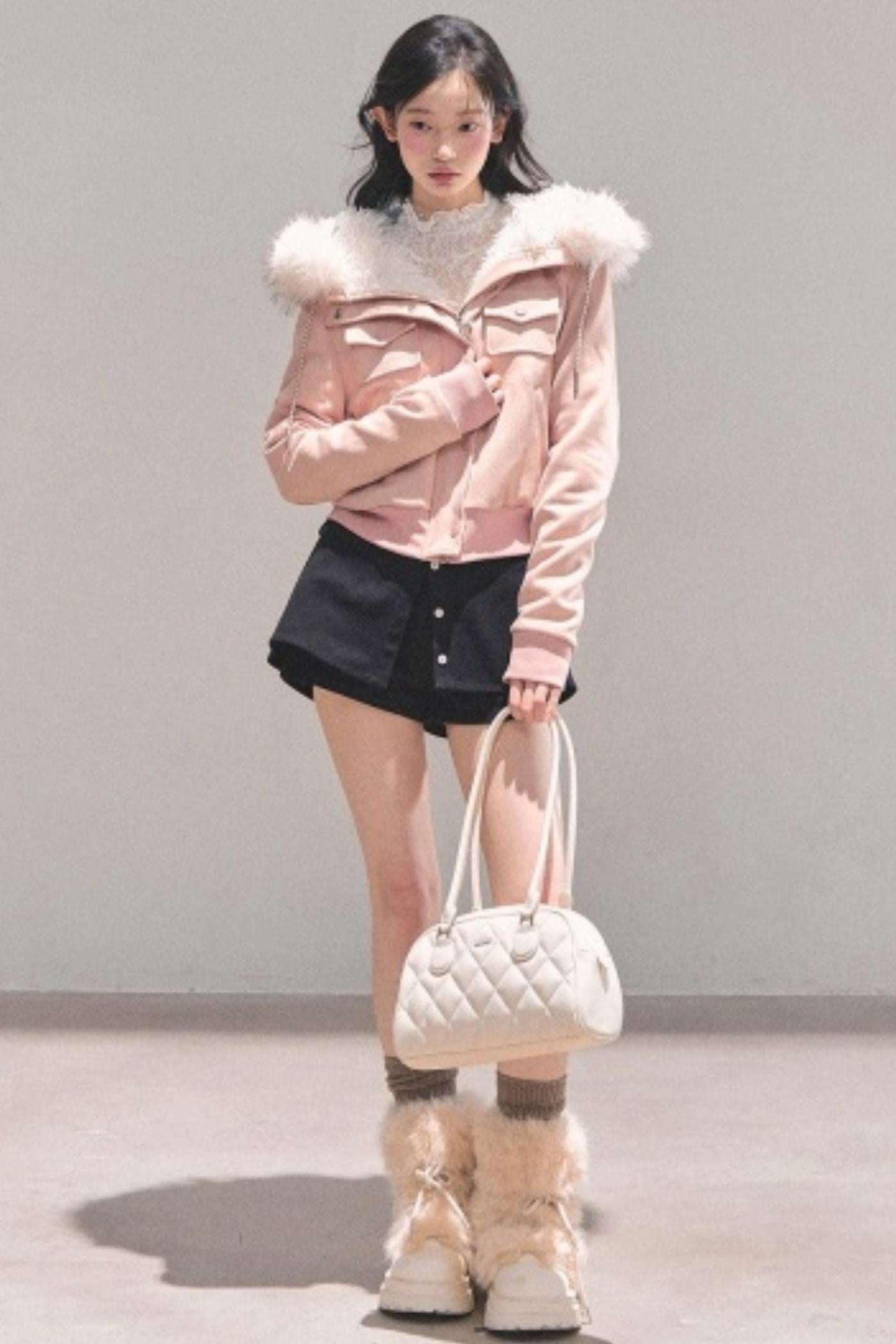 Hooded Faux Fur Winter Coat