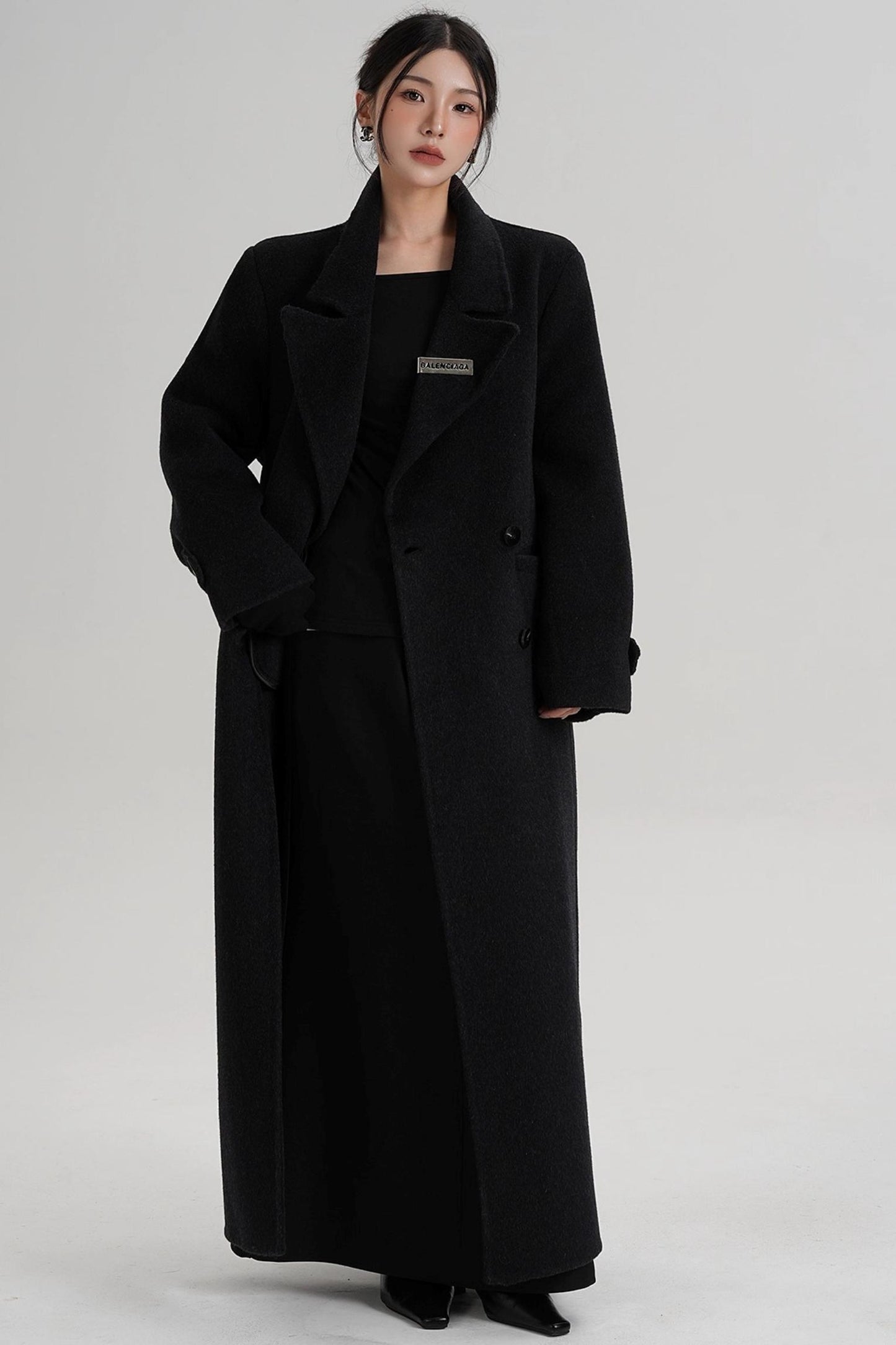 Temperament Long Wool Coat